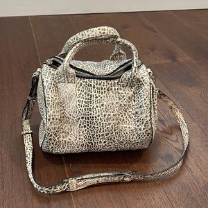 NWT Alexander Wang Rockie Beige Leopard Crossbody Satchel Bag